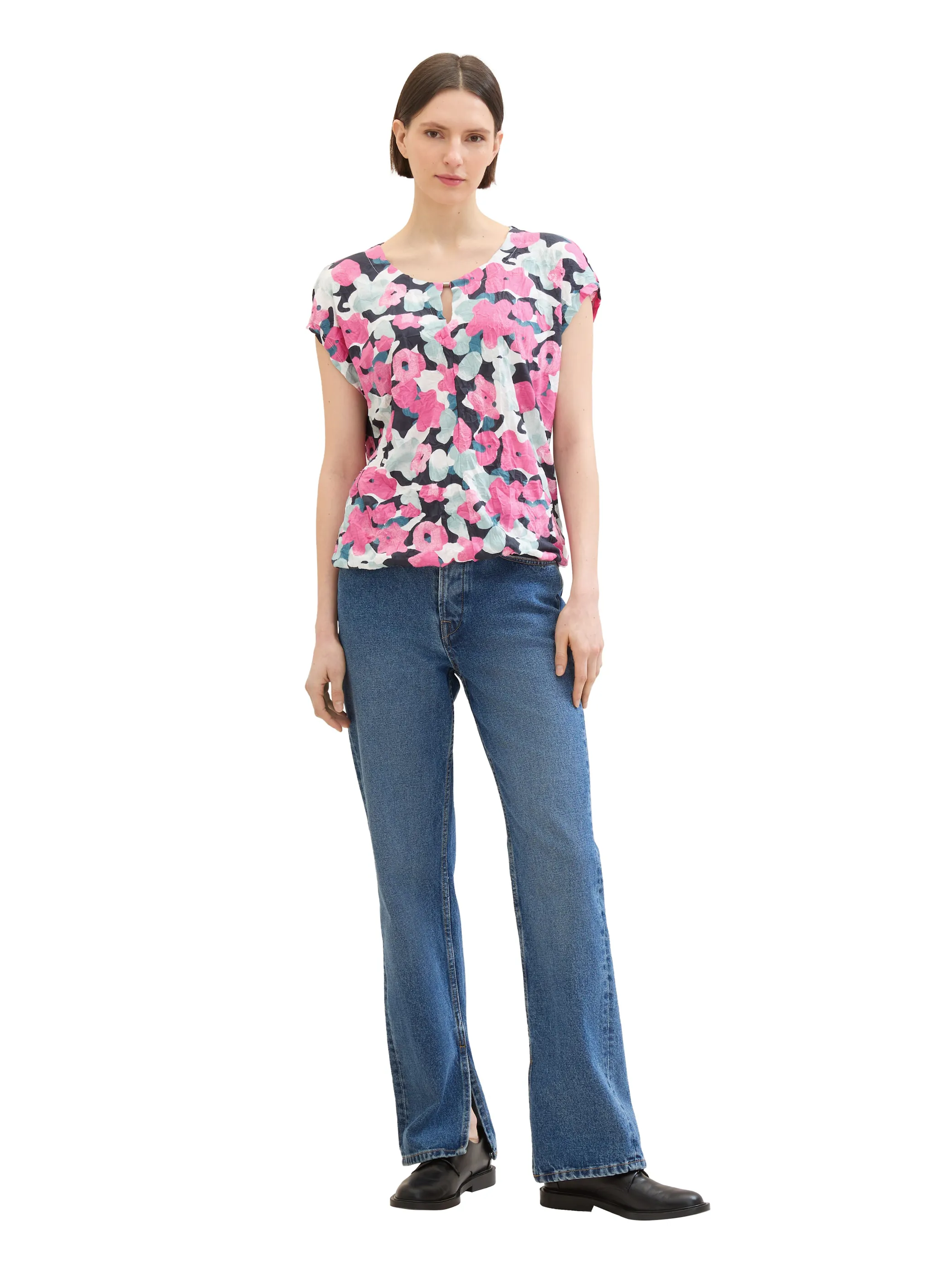 Damen Bluse im Crinclelook