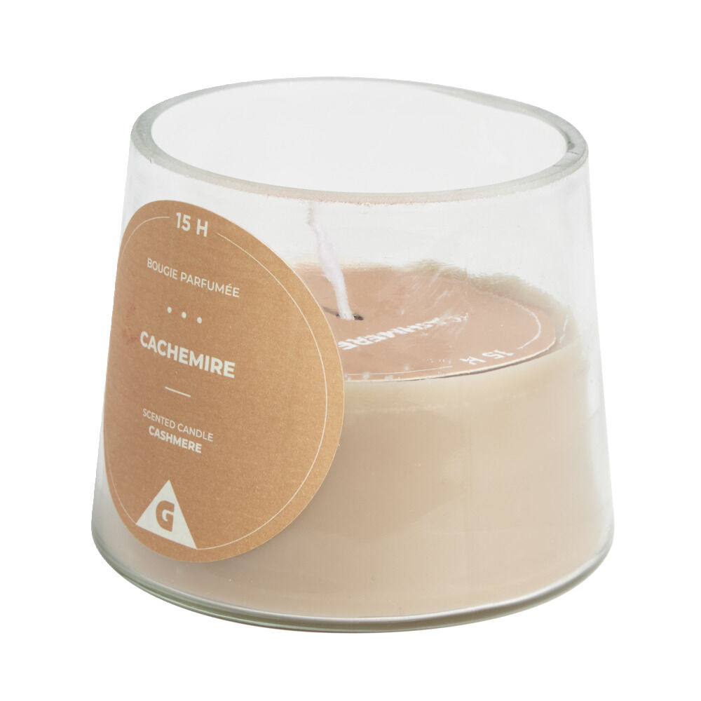 Bougie dans verre senteur cachemire Ø9xH7.5cm