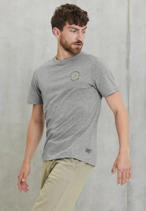 T-Shirt mit Prints - silver grey melange