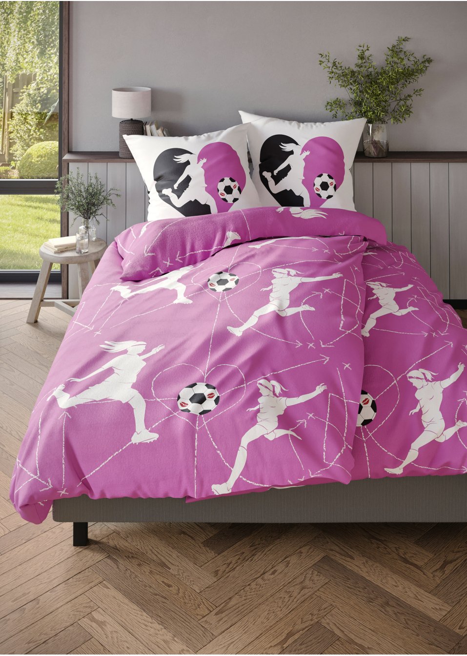 Parure de lit avec motif football