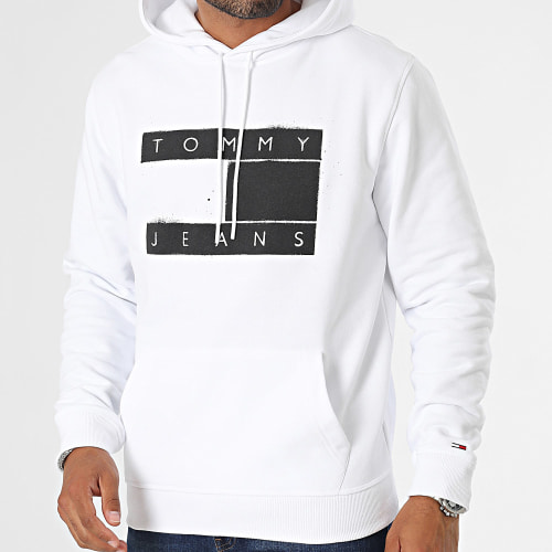 Sweat Capuche Regular Flag Spray 7911 Blanc
