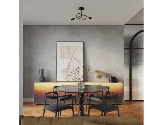 SOLLUX LIGHTING - Lustre loop 2 noir