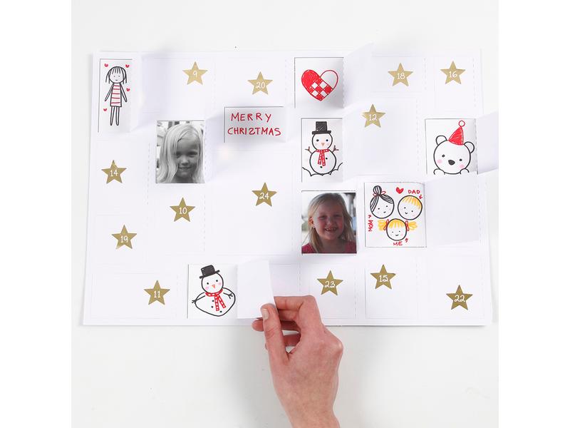 Creativ Company Adventskalender Uni 5 Stück Adventskalender zum selber Gestalten mit Fotos, Gutscheinen, Zitaten, etc.