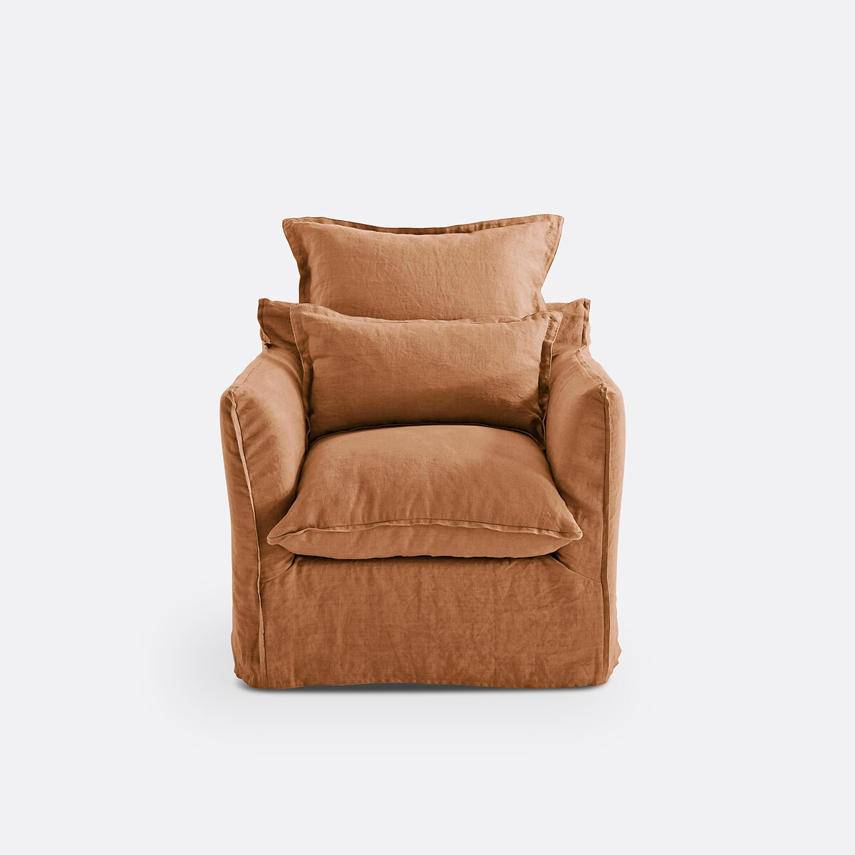 LA REDOUTE INTERIEURS<br>Poltrona de linho Gekreukt, Odna