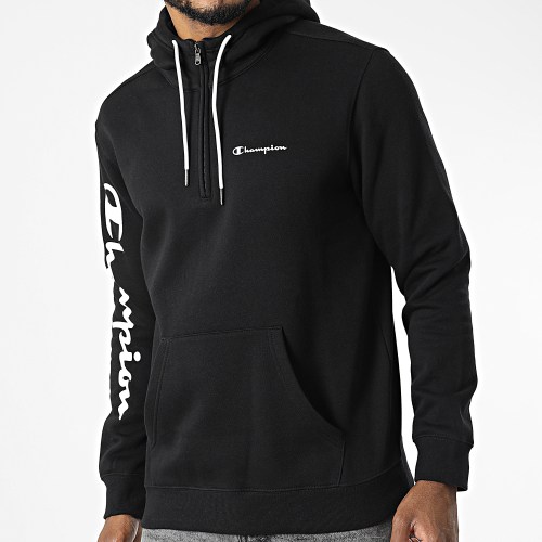 Sweat Col Zippé Capuche 217930 Noir
