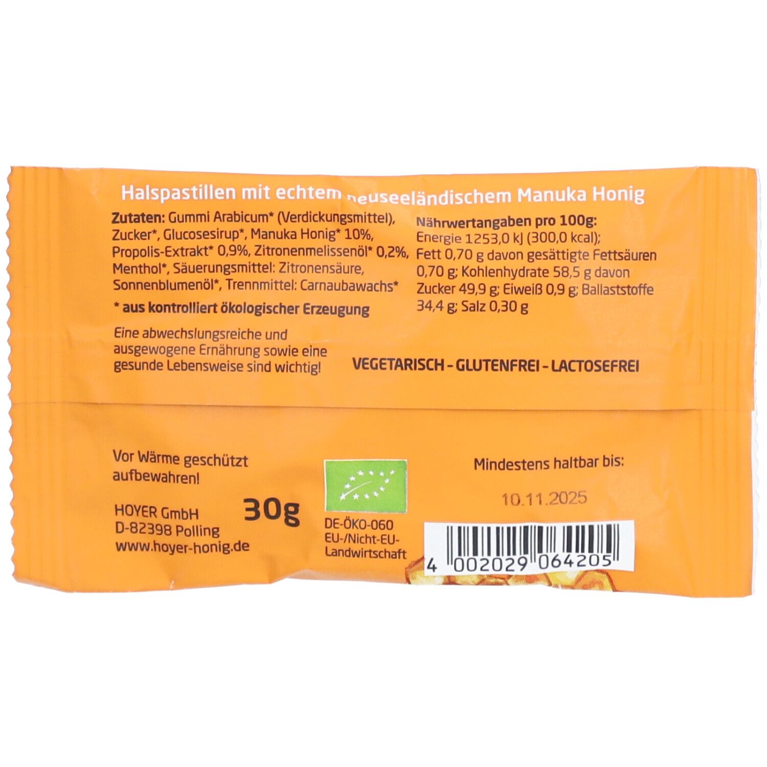 Hoyer Manuka Honig Halspastillen Zitronenmelisse