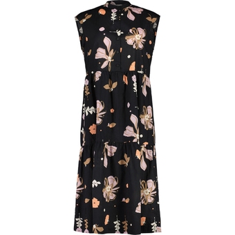 Maloja PilatusM. Kleid Deep Black Flora Damen