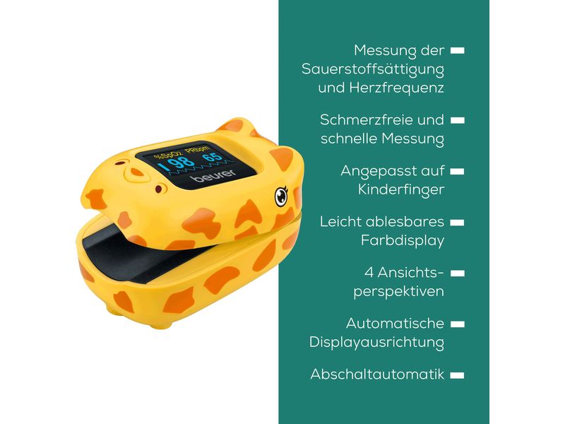 Beurer Pulsoximeter PO 13 Kids Pulsoximeter für Kinder
