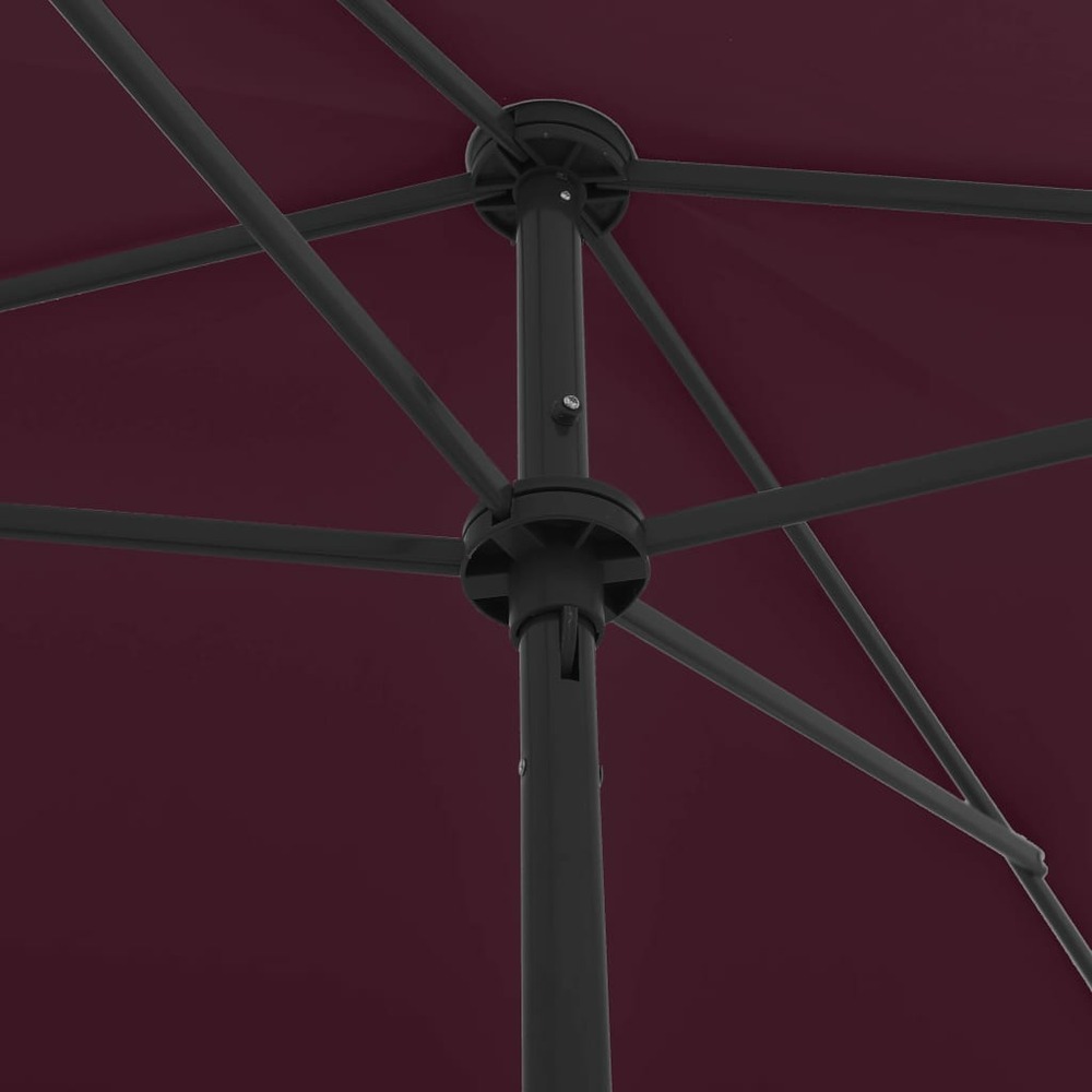 Parasol de plage 200 x 125 cm rouge bordeaux