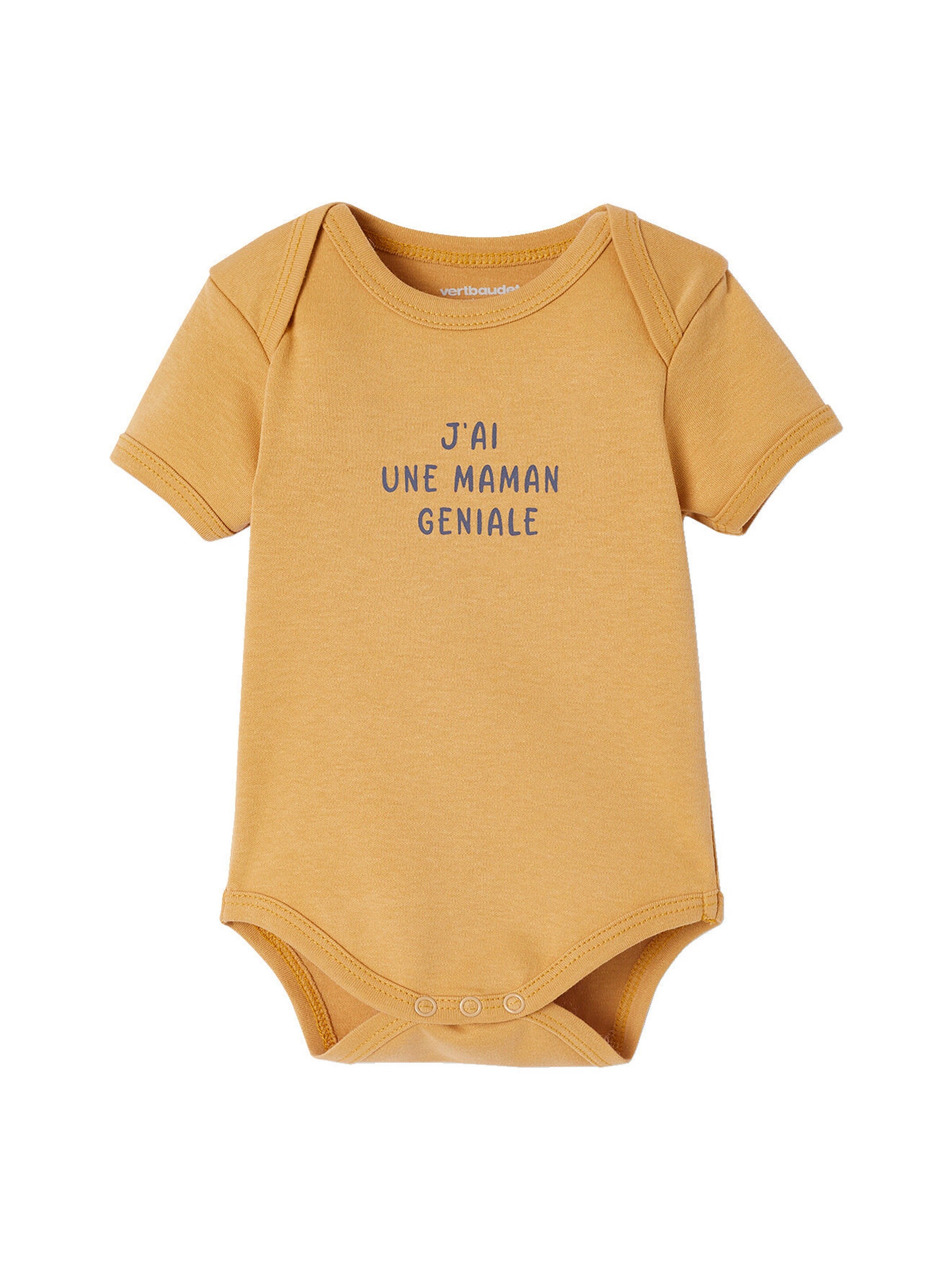 Vertbaudet Bio-Kollektion: 5er-Pack Baby Kurzarm-Bodys in Geschenkbox blau