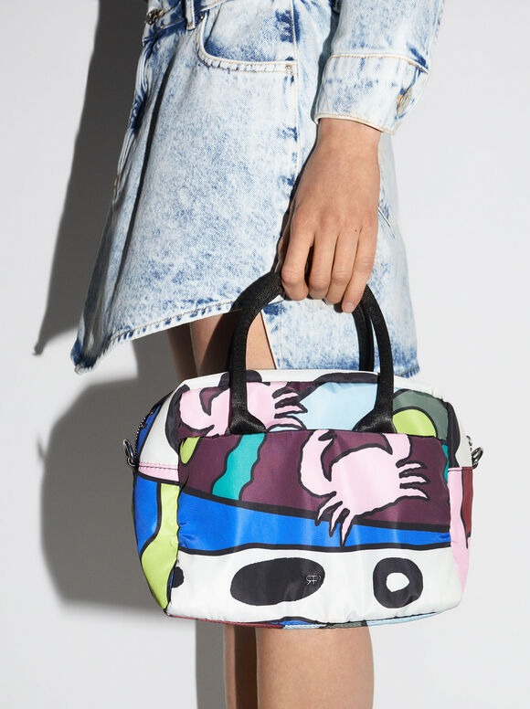 Bolsa Tote De Nylon Horóscopo - Multicor