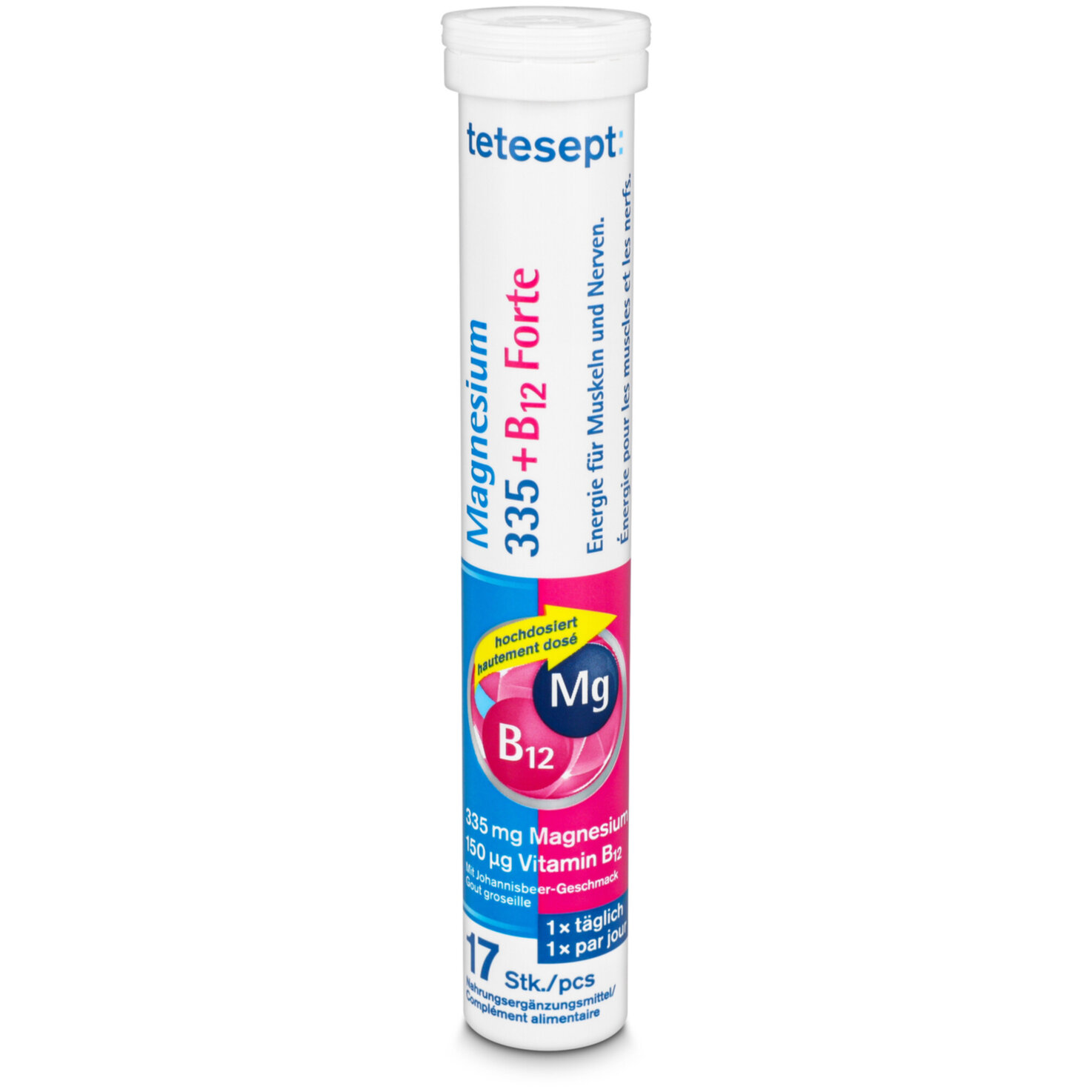 tetesept Magnesium 335+B12 Brause 17 Stück