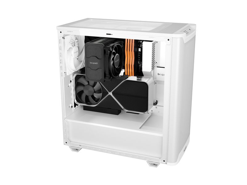 be quiet! PC-Gehäuse Pure Base 501 Airflow Window Weiss Vielseitiges ATX-Gehäuse mit Seitenfenster
