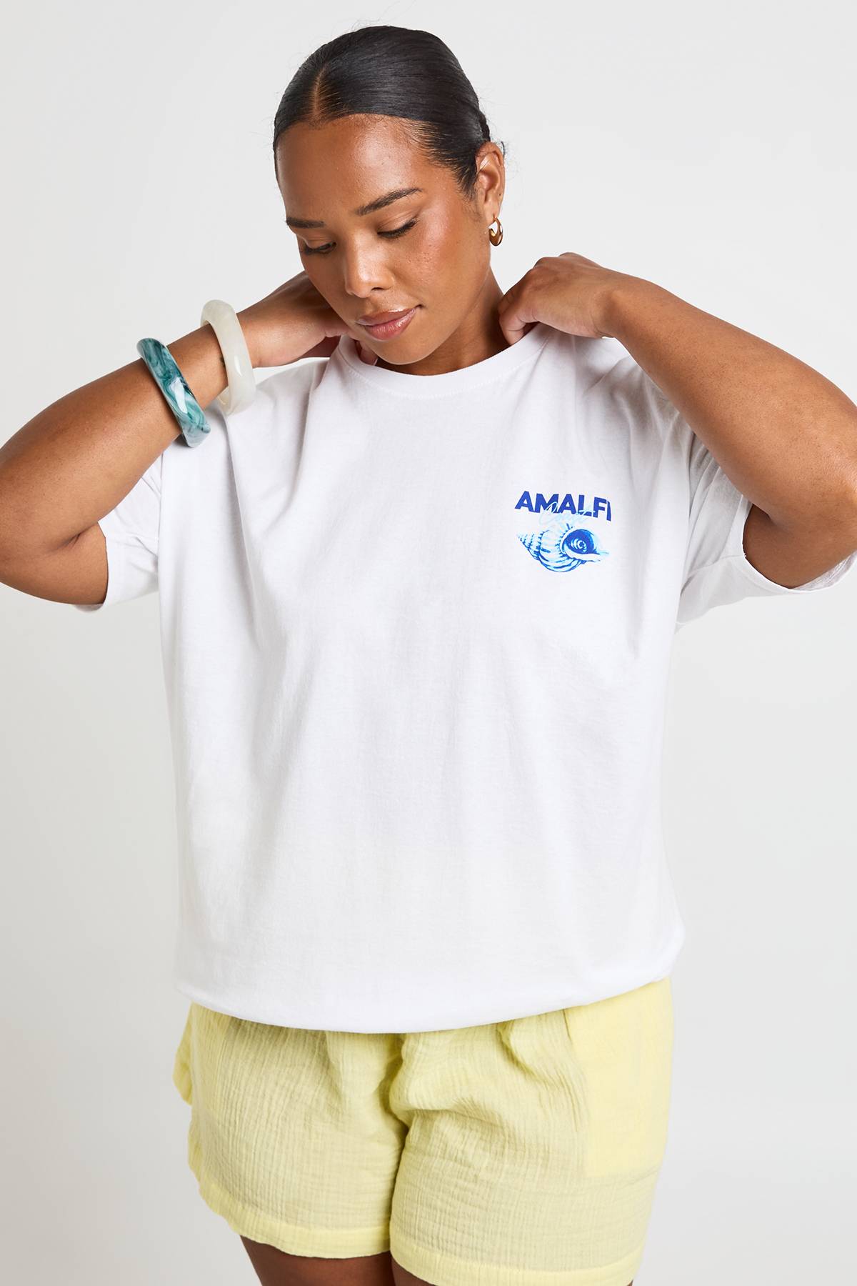 boohoo T-shirt Imprimé Amalfi Beach Grande Taille