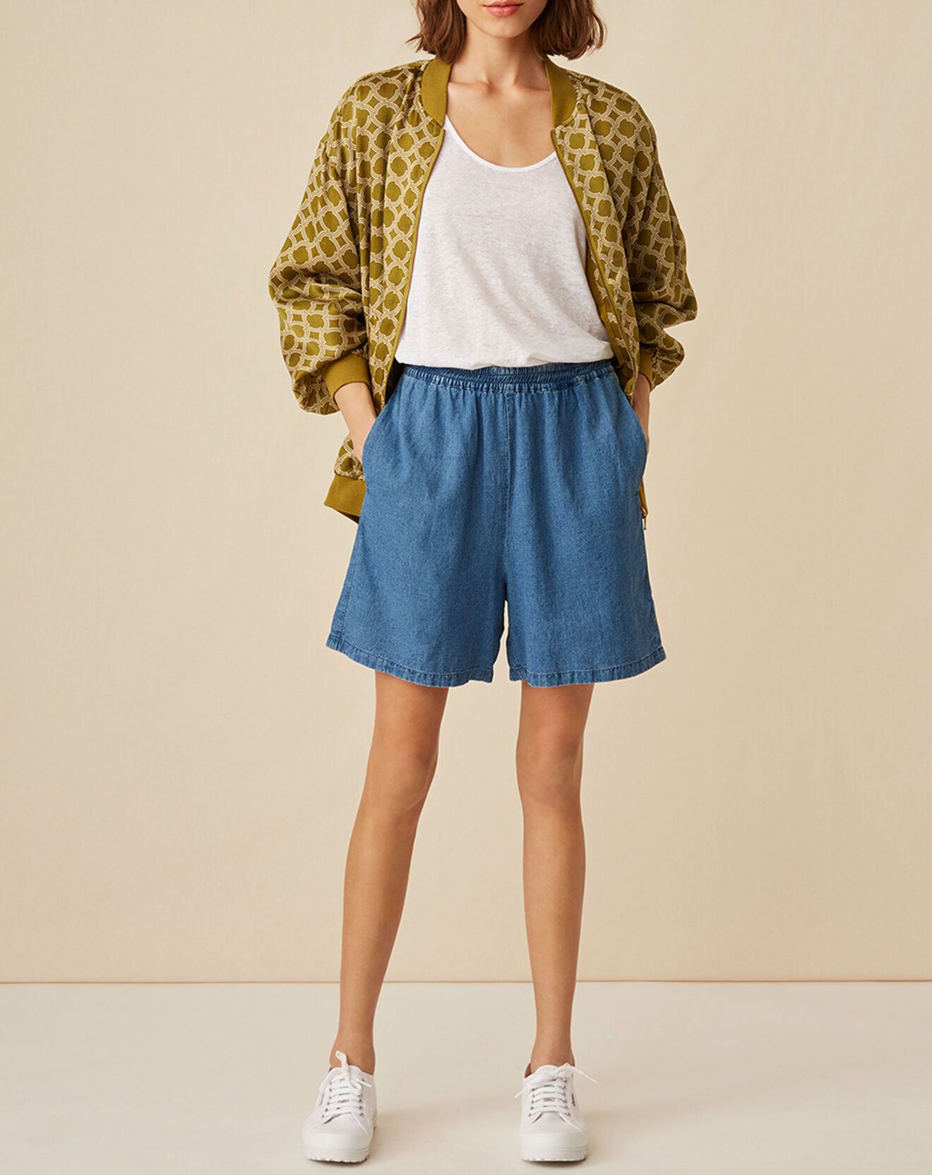 Harris Wilson Short en Lin & Coton Eymilio denim