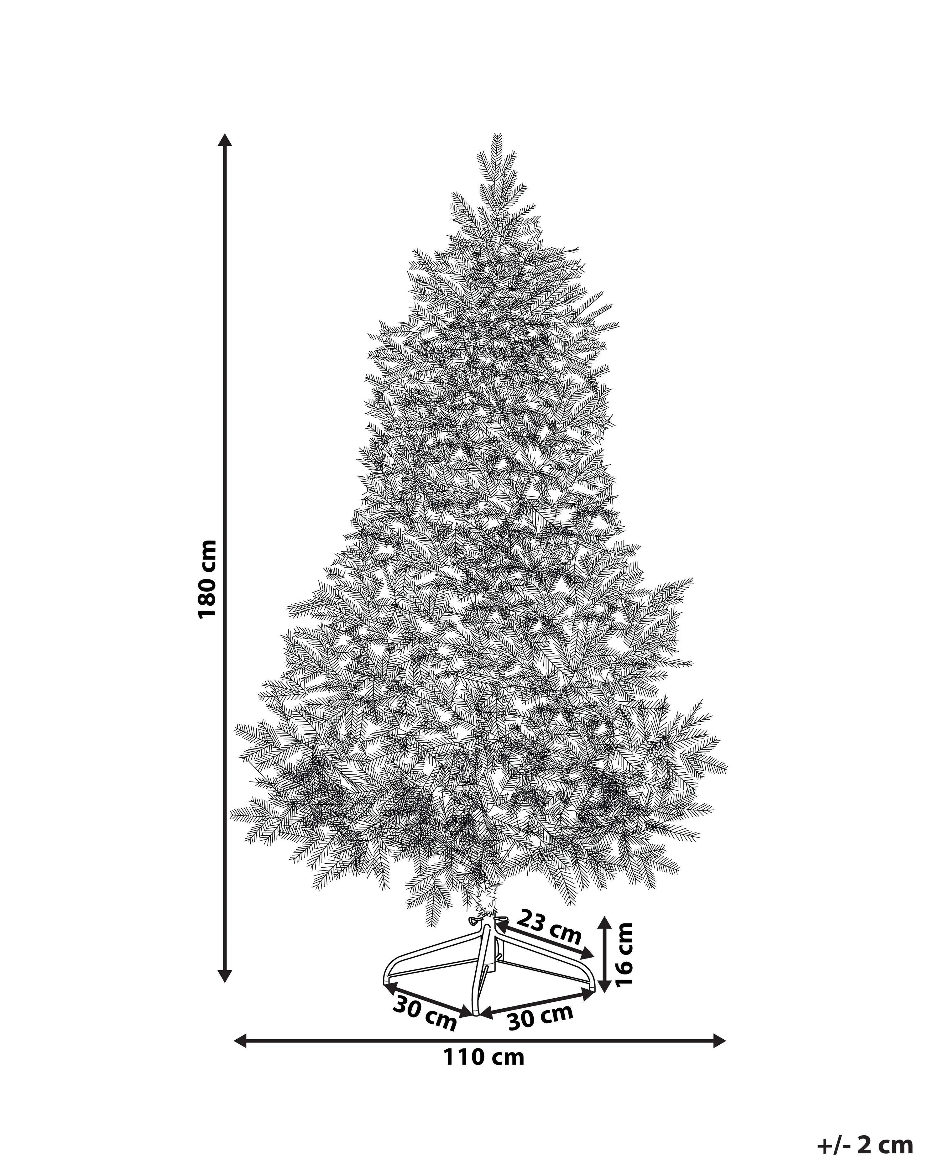 Besneeuwde kunstkerstboom TOMICHI 180 cm Wit