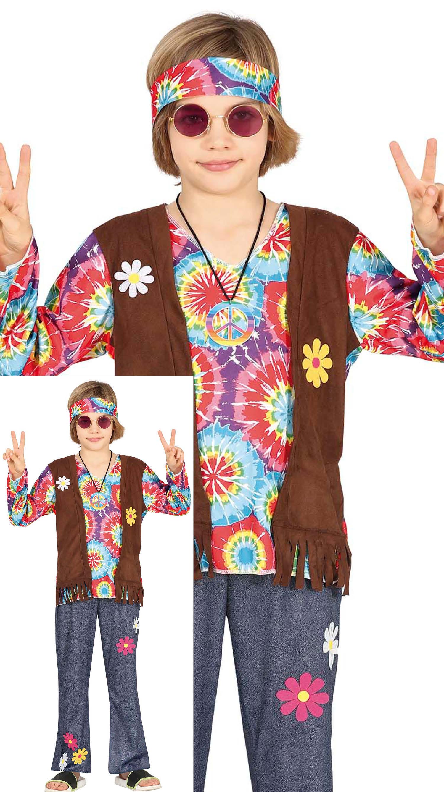 Hippie Kostuum Jongen Bloemen