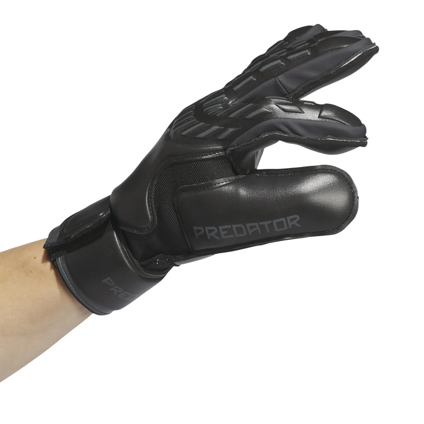 Adidas Predator Match Fingersave Keepershandschoenen Zwart Donkergrijs