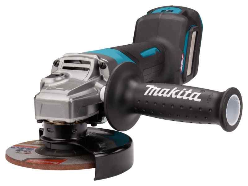 Makita GA032GZ 40 V Max Haakse slijper 125 mm zonder accu's en lader, in doos, met veiligheidsschakelaar