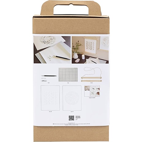 Creotime DIY kit papirkunst off white - papir
