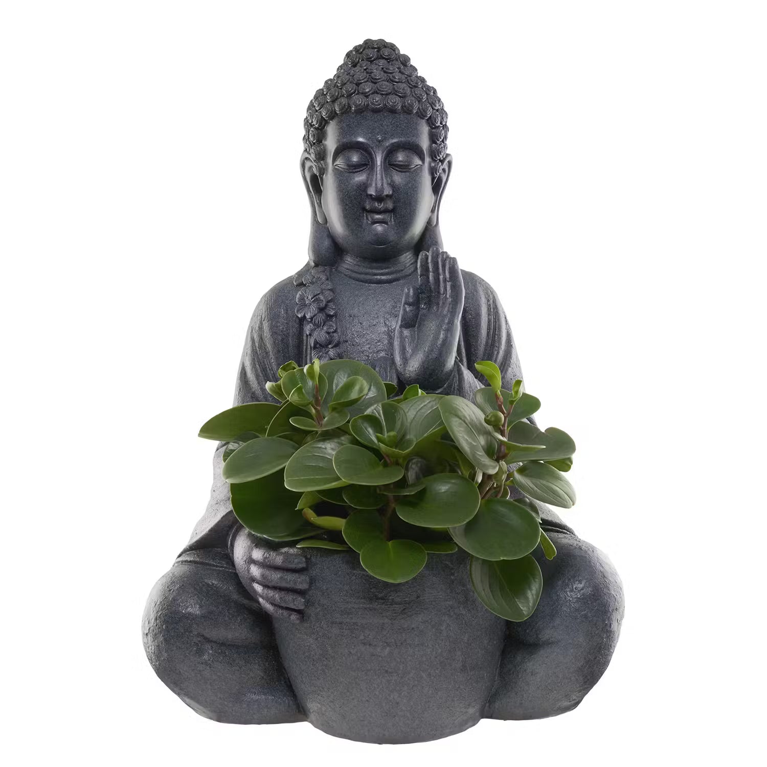BUDDHA Statue mit Blumentopf