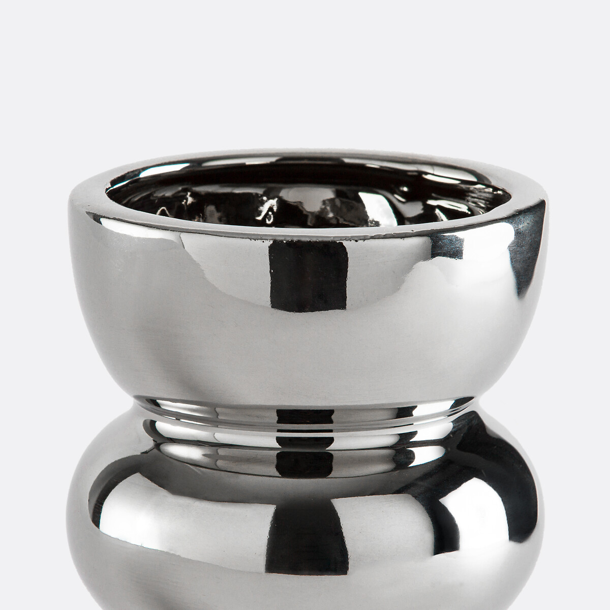 LA REDOUTE INTERIEURS<br>Vaso de cerâmica cromada H19 cm Fario