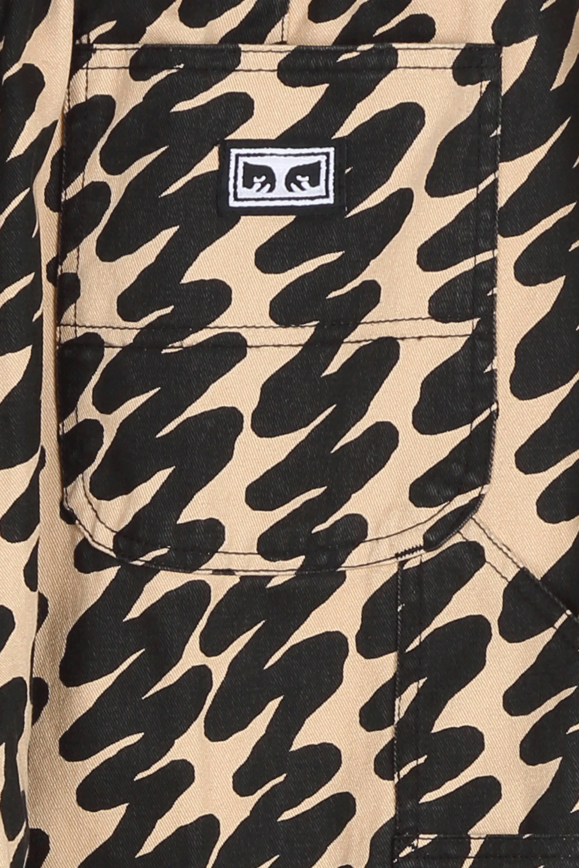 OBEY Pantalon BRIGHTON PRINT CARPENTER Noir