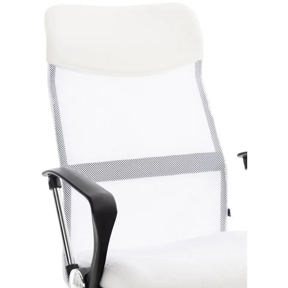 CLP Bureaustoel Washington chroom Frame - Kunstleer - wit
