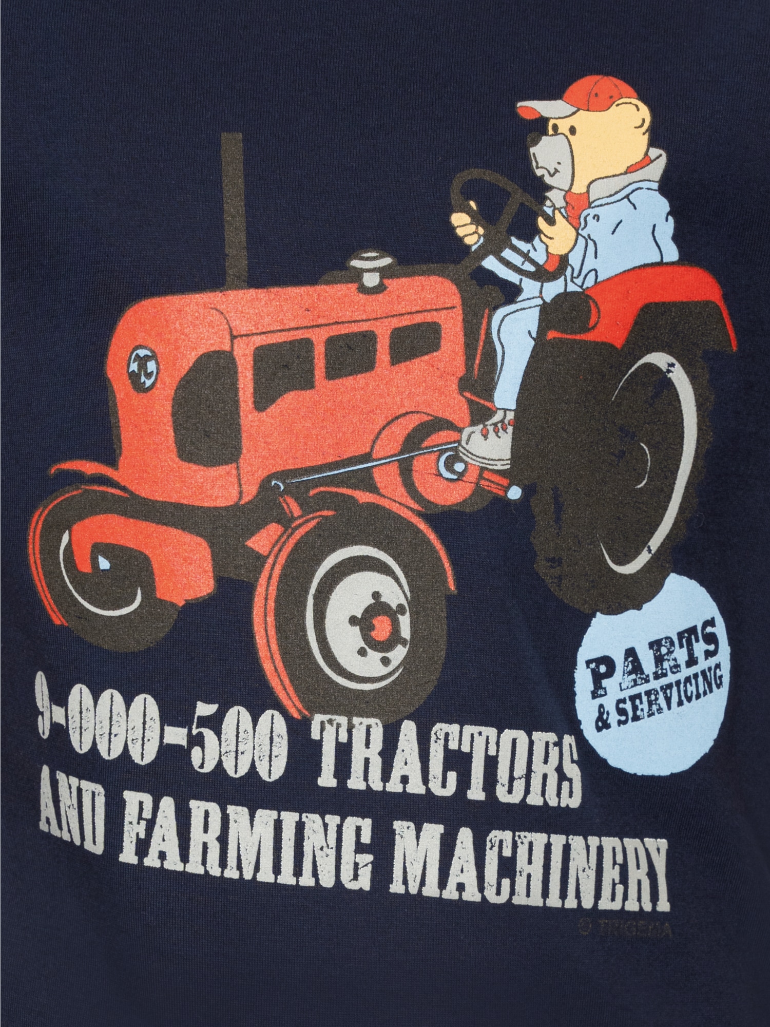 T-Shirt mit Traktor Navy