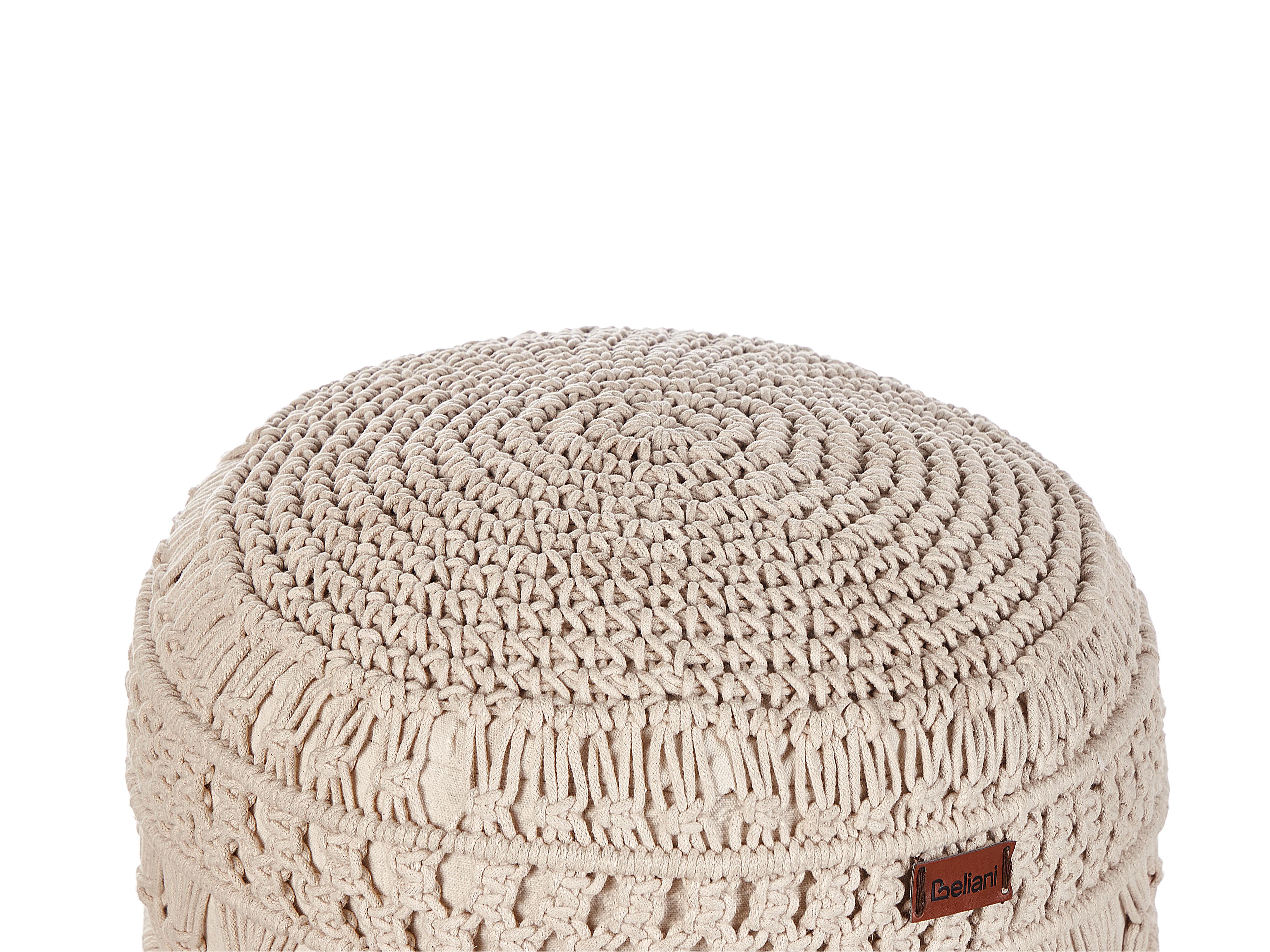 Poef Macramé THAKOT Katoen Beige