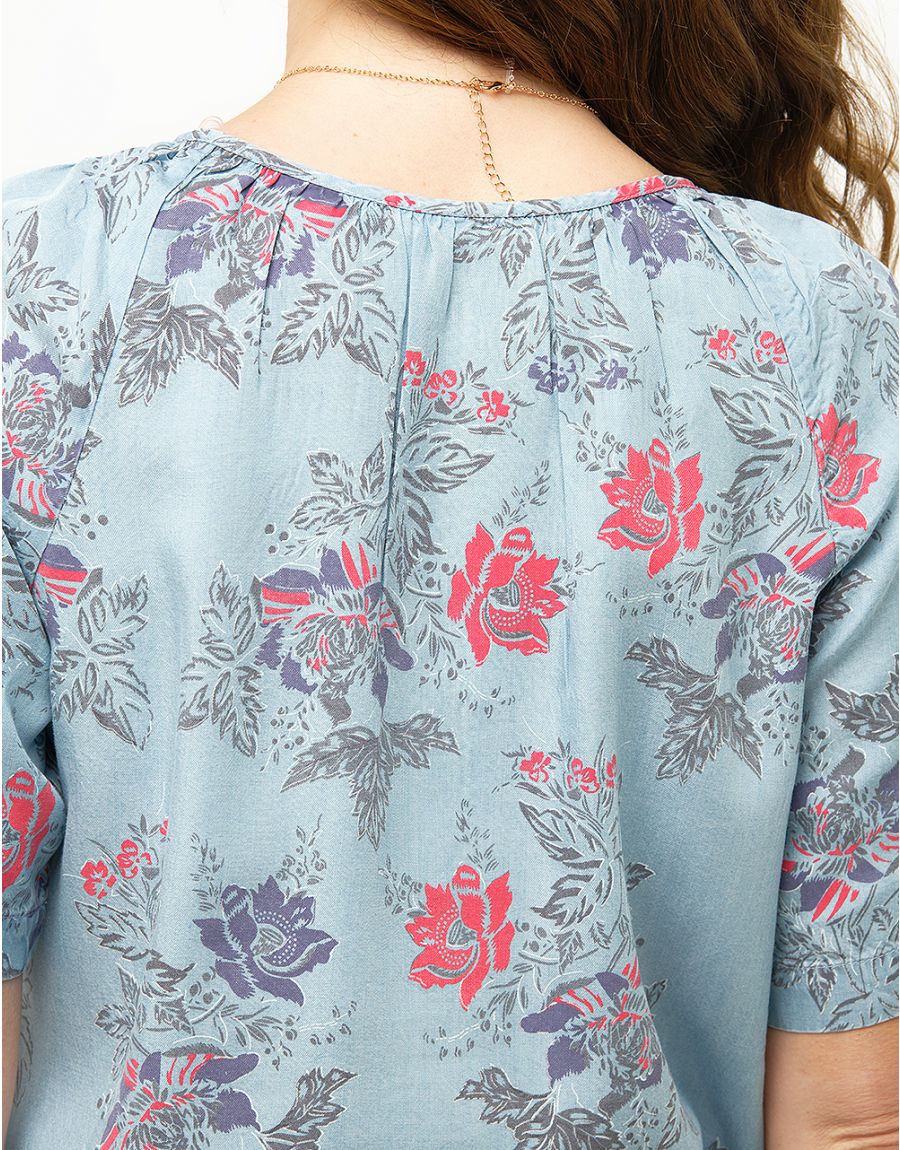 Blouse lyocell bleu ciel