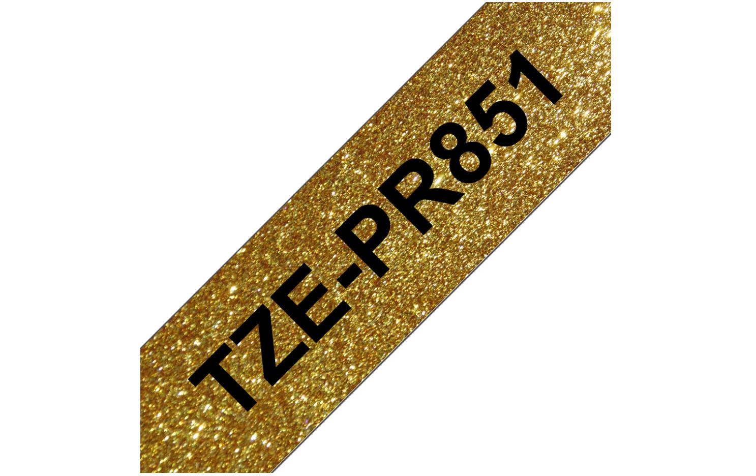 Beschriftungsband TZe-PR851 Schwarz auf Gold24 mm-Beschriftungsband für Etikettendrucker