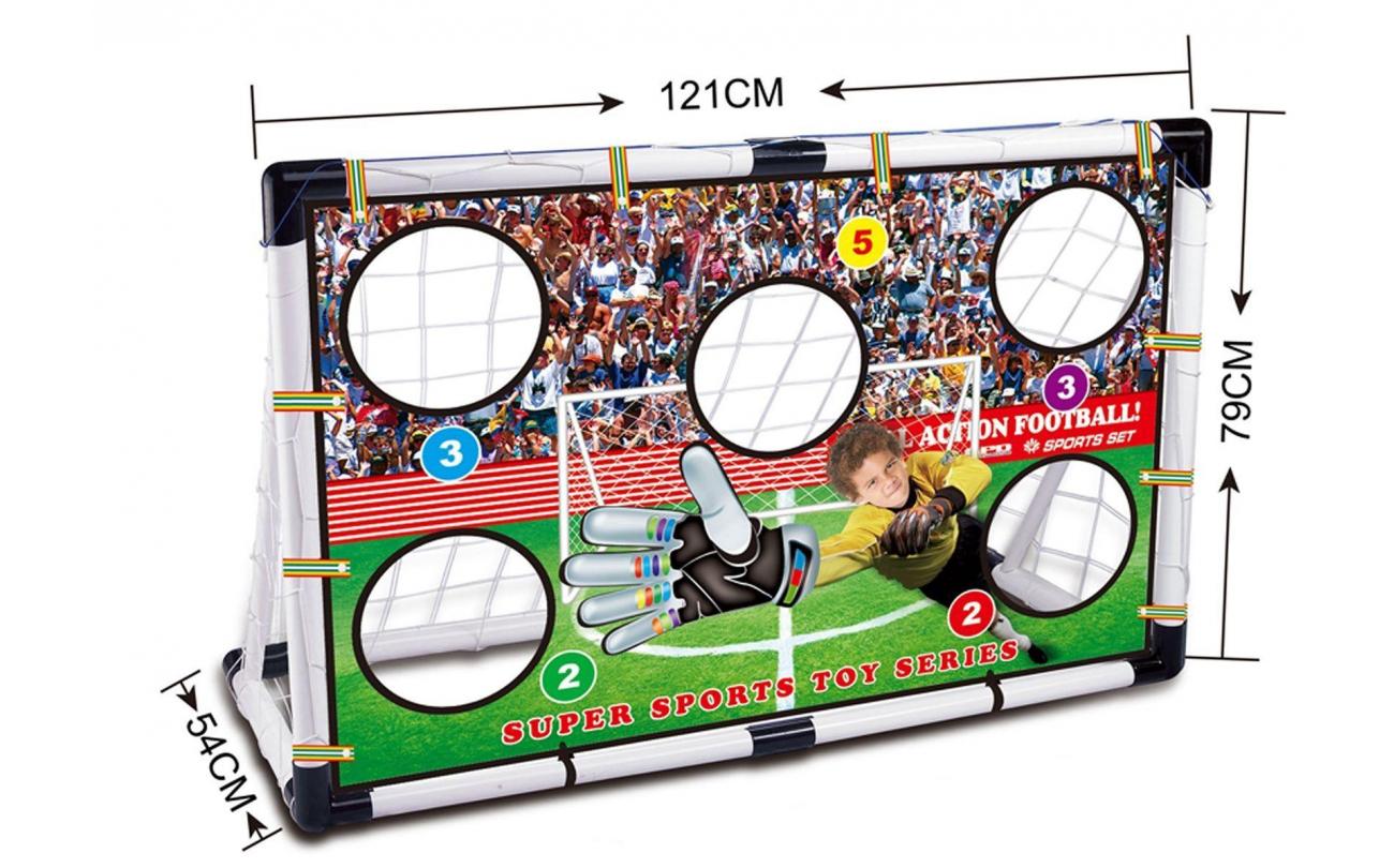 Voetbalgoal met scoredoek