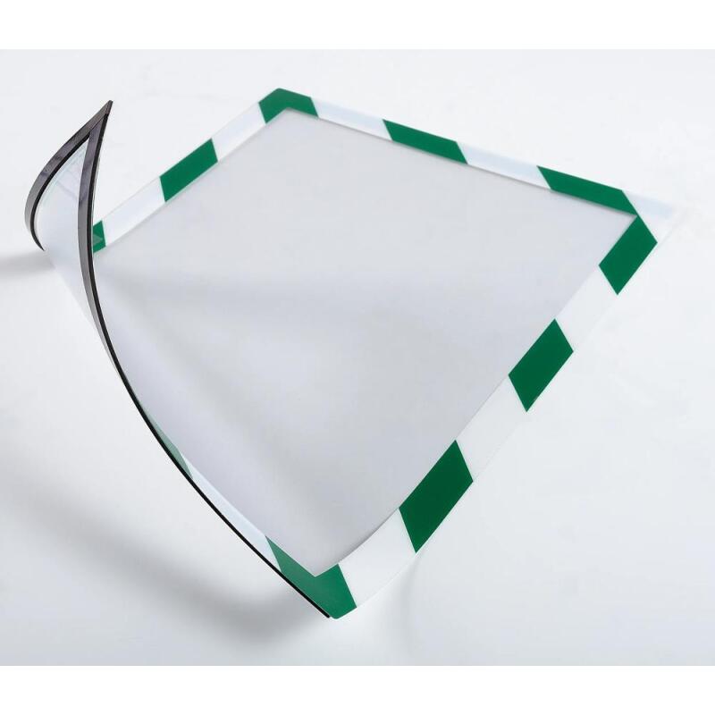 Pochette d'affichage magnétique de sécurité A4 - Blanc/vert