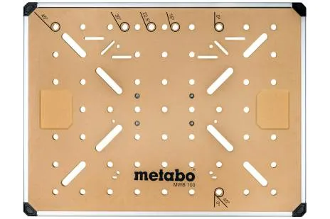 Metabo MWB 100, Beige, Metallic, Træ, Rektangulær form, 4 ben, H-ben, 710 mm