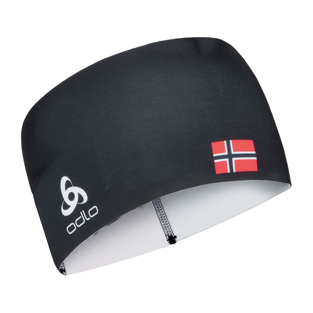 Odlo COMPETITION FAN WARM - Bandeau black/norwegian flag