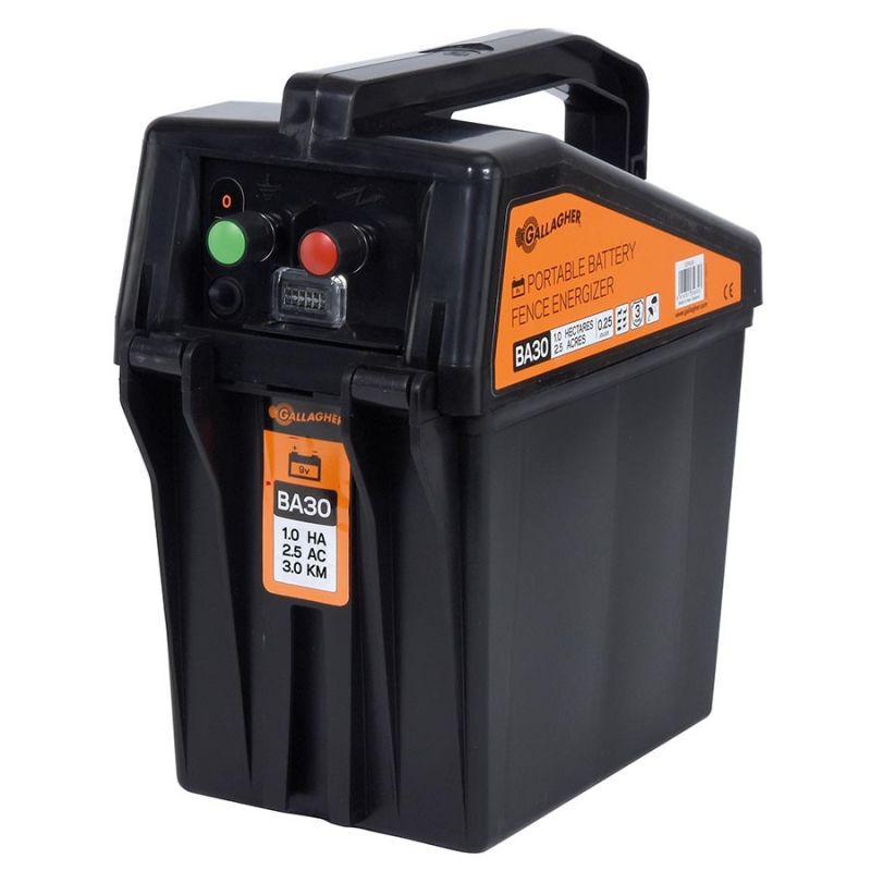 Gallagher BA30 met gratis 55Ah batterij - Schrikdraadapparaten - 29.5 cm - 9V - 0.25 Joule - 28 cm