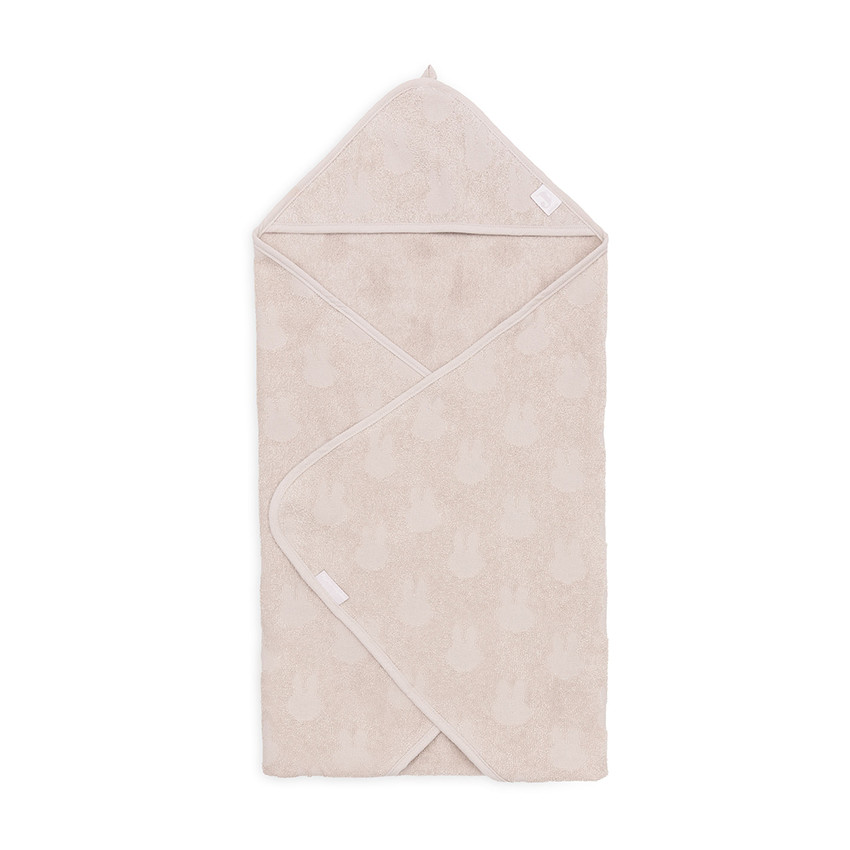 Cape de bain éponge en jacquard Miffy nougat