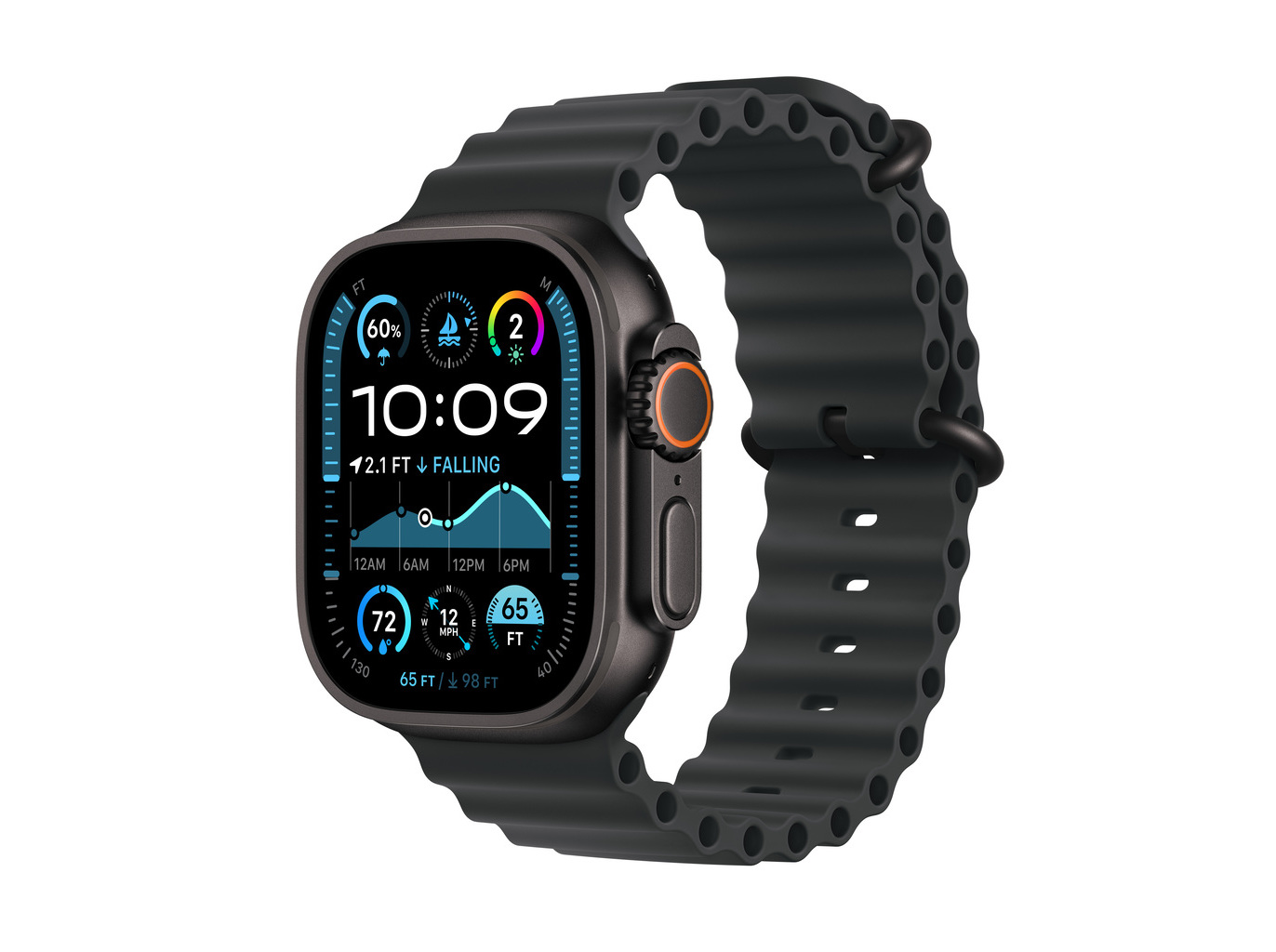 APPLE WATCH ULTRA 2 GPS   CELLULAR 49MM TITÂNIO PRETO COM BRACELETE PRETO OCEAN