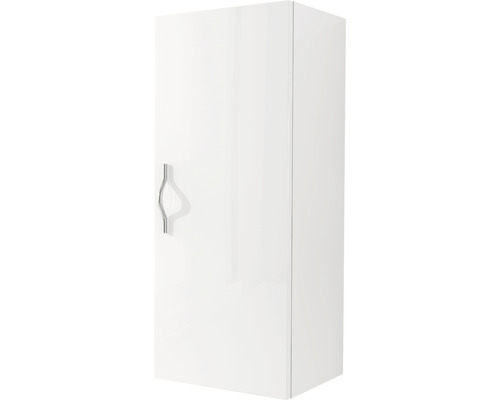 Wandkast Baden Haus Bahia, 30 cm breed, wit hoogglans, compleet gemonteerd met beschermfolie
