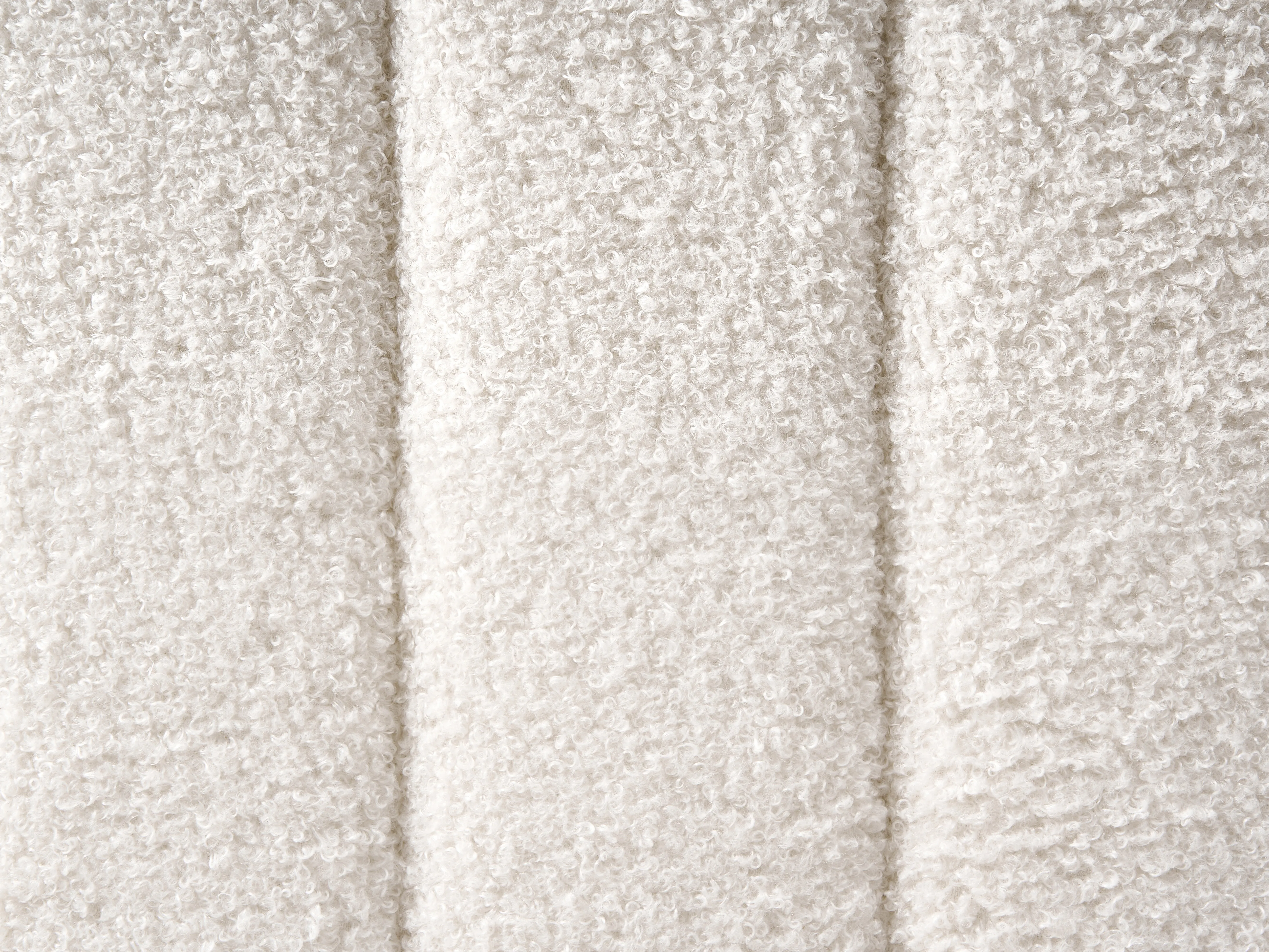 Bed Bouclé LUNAN 120 x 200 cm Gebroken wit