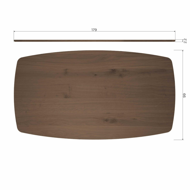 WOOOD Tablo eettafel 180x100 deens ovaal DL cashmere bruin