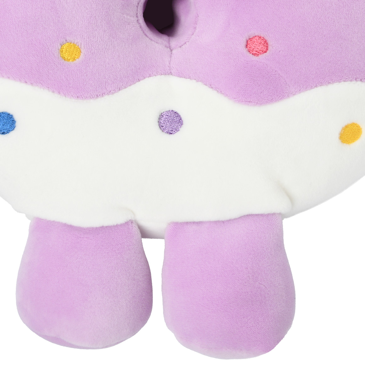 Topolino Candy World Plüschtier mit Katzen-Gesicht lila / weiss