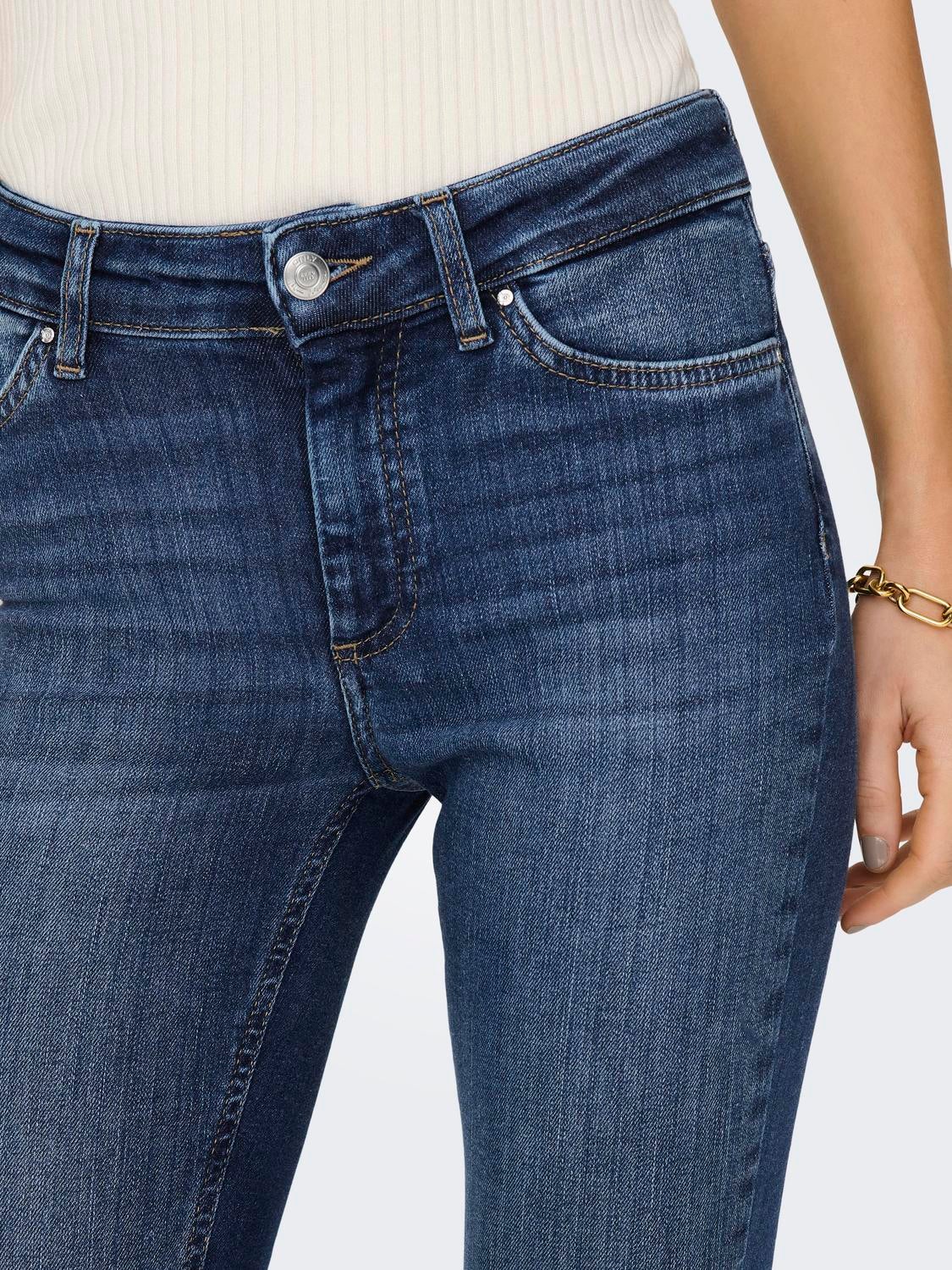 ONLBLUSH Mittlere Taille Skinny Fit Jeans Medium Blue Denim