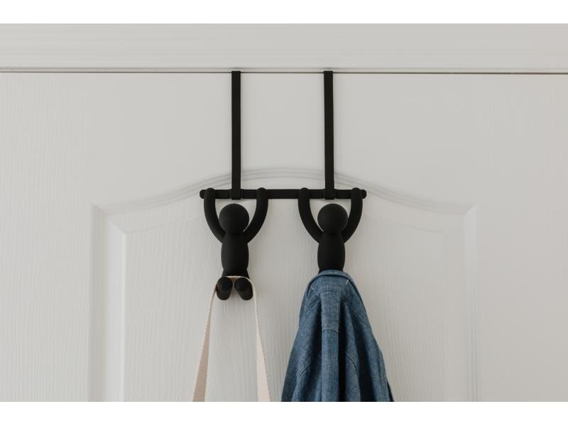 Umbra Türgarderobe Buddy 2 Haken, Schwarz Garderobenleiste aus Kunsstoff