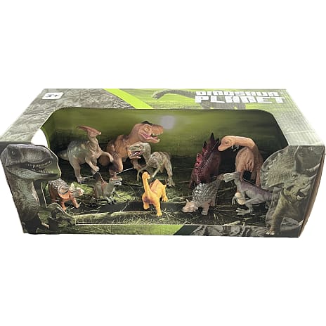 Dino sæt med 10 dinosaurer