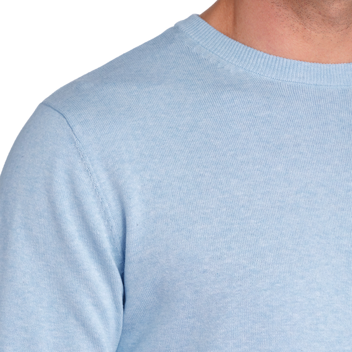 VanVaan Herren Pullover in Unifarben hellblau