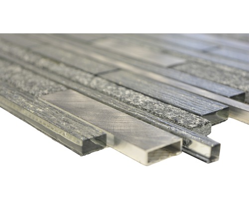 Glasmozaïek XAM GV84 29,8x31 cm mix zwart