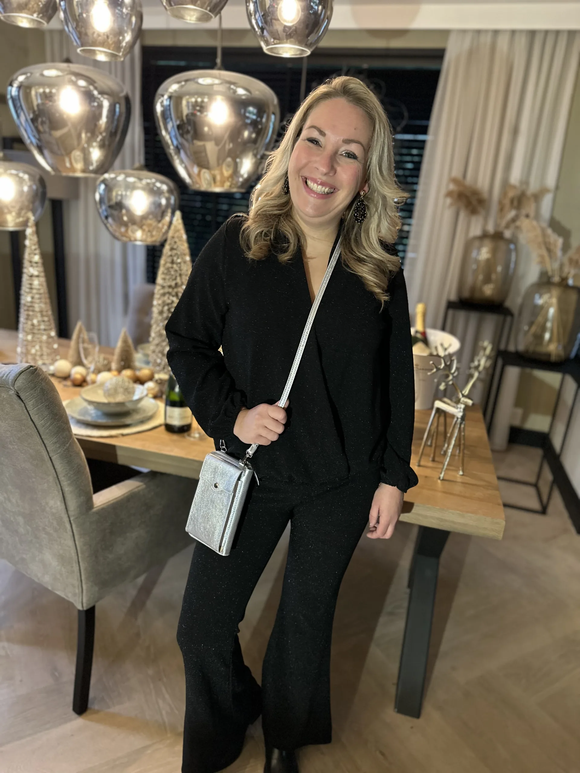 Fancy Glitter Broek - Zwart