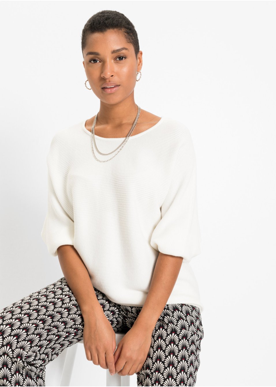 Pull oversize côtelé